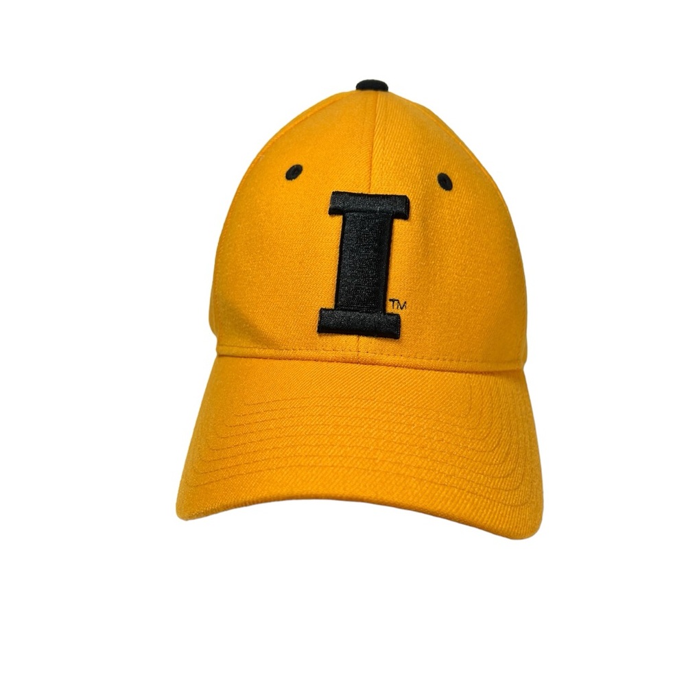 Iowa Hawkeyes Hat Cap by Zephyr NCAA Stretch‎ Fit size M/L Gold & Black "I"
